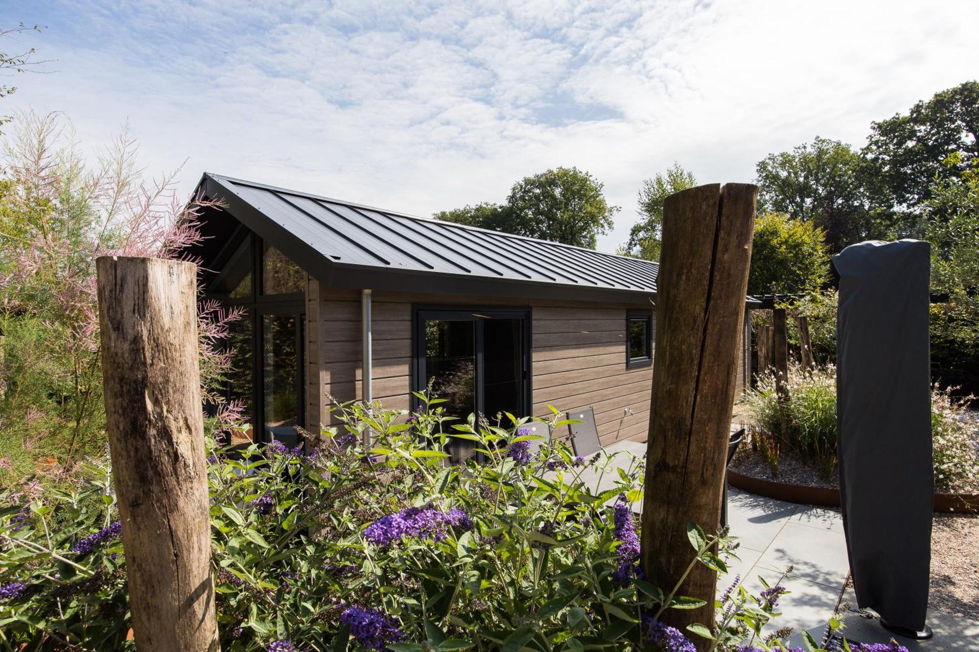 Modern Ingericht Chalet Op Groen Park Op De Veluwe Эпе Экстерьер фото